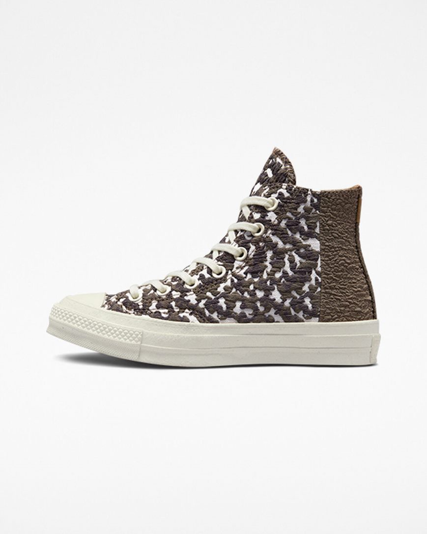 Tenisi Inalti Dama Converse Chuck 70 Split Upper Jacquard Camo Maro Albastru Deschis | RO 0SLQK130